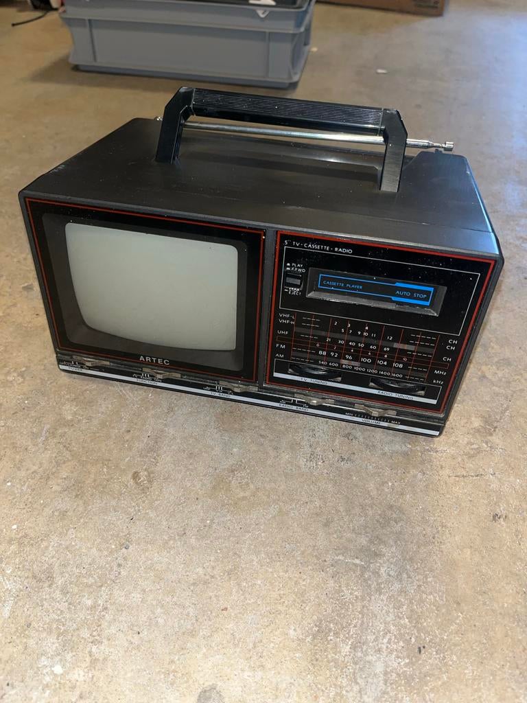 Vintage ARTEC 5" TV-Cassette-Radio ACN-6030T, Ophalen of Verzenden