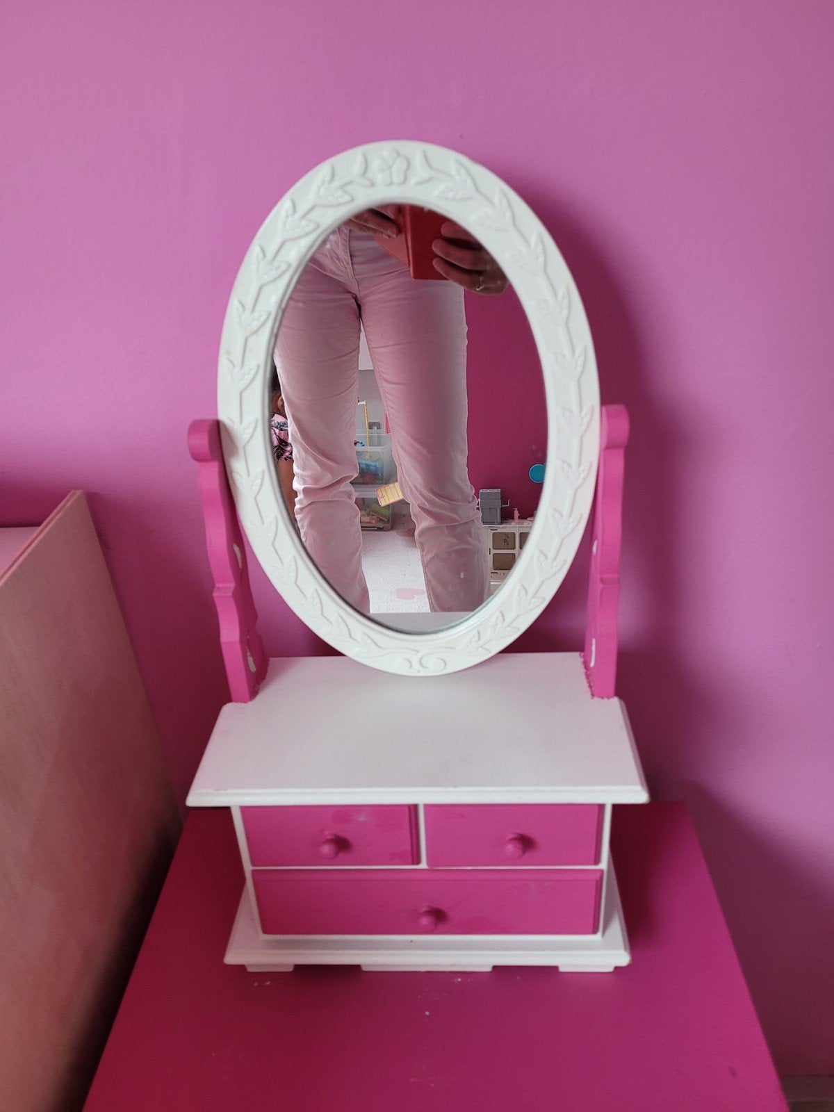 kleine kaptafel/ make-up tafeltje, Ophalen of Verzenden, Gebruikt