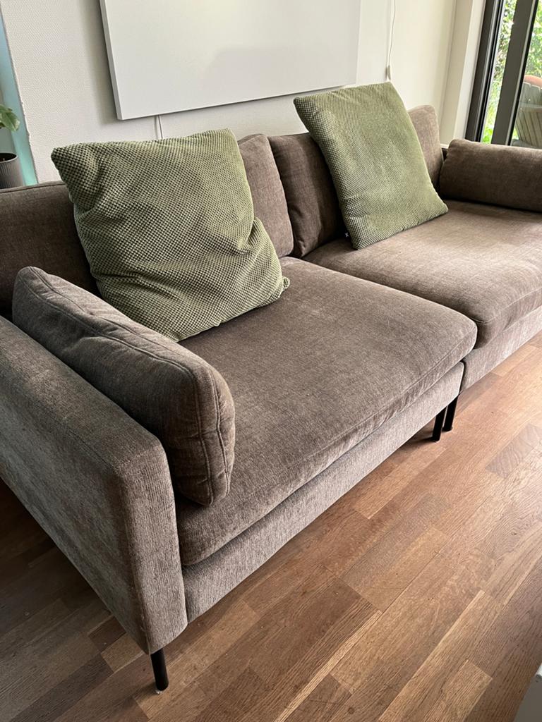 Comfortabele en ruime bankstel, Ophalen, Gebruikt, 75 tot 100 cm, Rechte bank