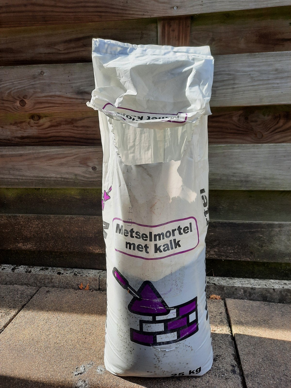 Metselmortel met kalk - 25 kg (deels gebruikt), Ophalen, Gebruikt