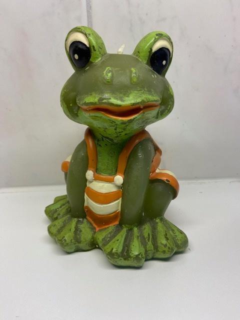 Groene kaars kikker, Overige materialen, Ophalen of Verzenden, Zo goed als nieuw, Kaars