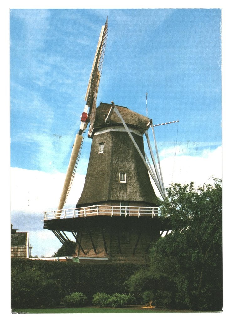 988436 Putten Molen  mooie zegel Kunst in bedrijfscollecties