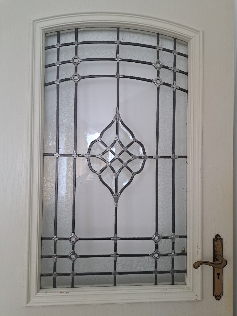 Oude glas in lood deur, Ophalen, 80 tot 100 cm, Binnendeur, 200 tot 215 cm