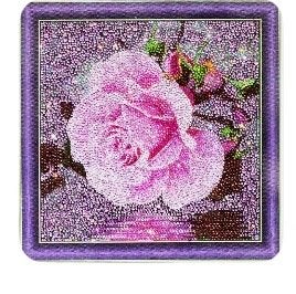 Diamond Painting rond 30x30cm, Roze, Diamond painting, Nieuw, Kunststof