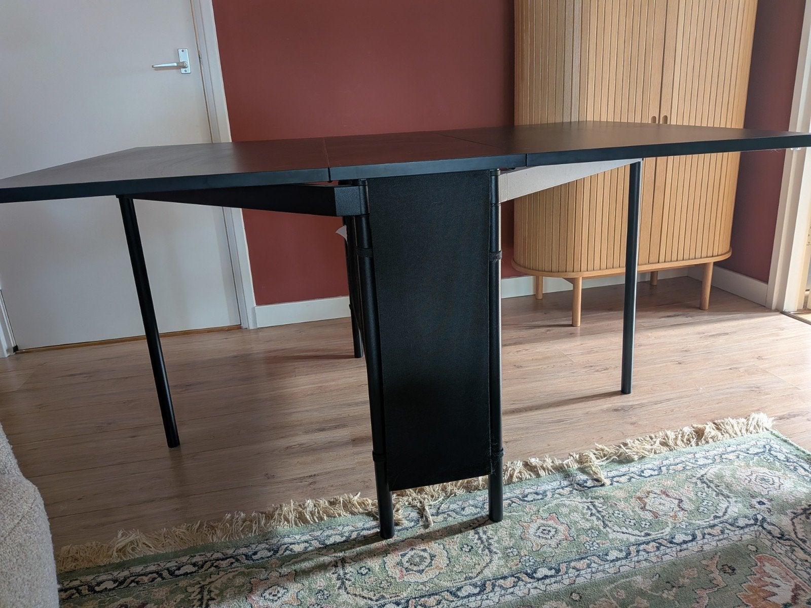 IKEA KALLHÄLL klaptafel - Zwart (zonder stoelen), Gebruikt, 50 tot 100 cm, Vier personen, Rechthoekig