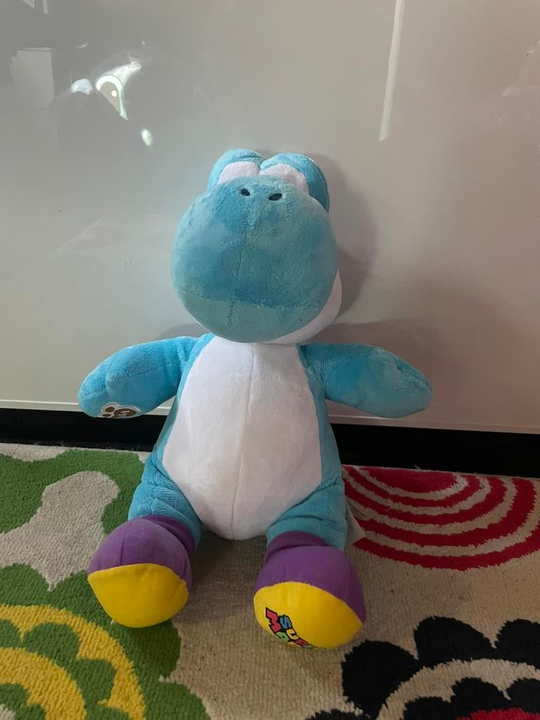 Build a Bear blauwe Yoshi van Mario, Verzenden, Zo goed als nieuw, Beer