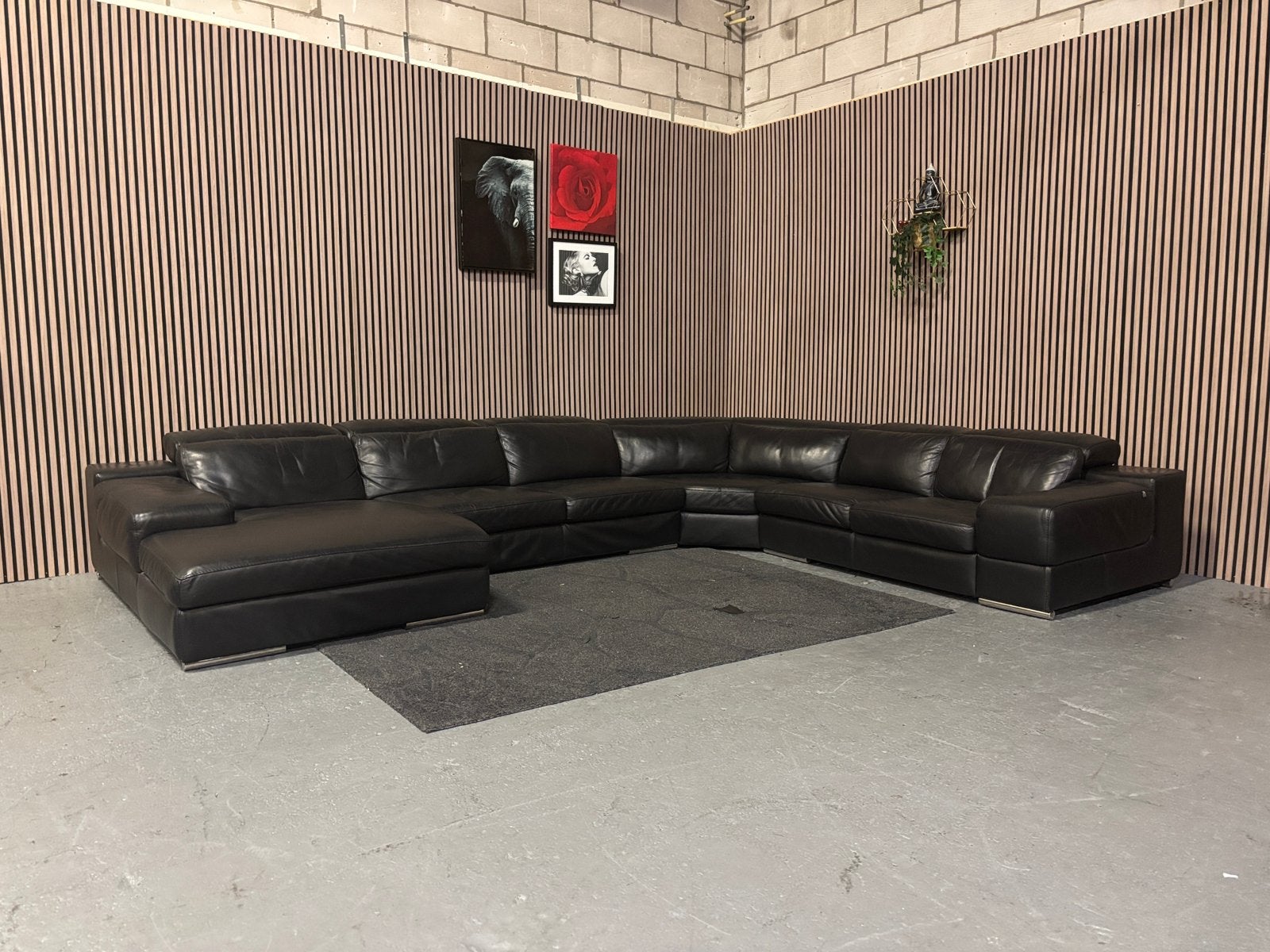 GRATIS LEVERING U-Bank Leer Zwart 400x290x170 GEREINIGD