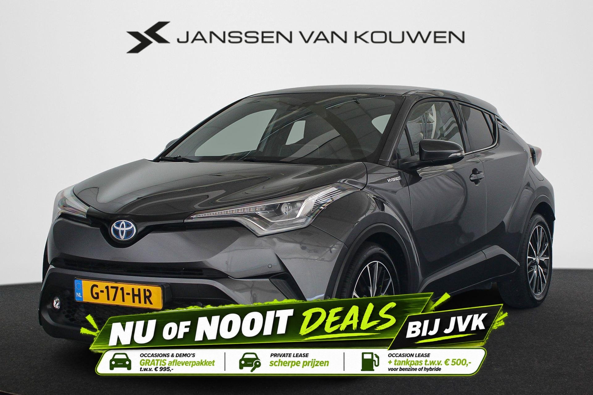 Toyota C-HR 1.8 Hybrid Executive Ultimate Stoel-Stuurverwarm, Automatische klimaatregeling, 4 cilinders, Leder en Stof, 122 pk