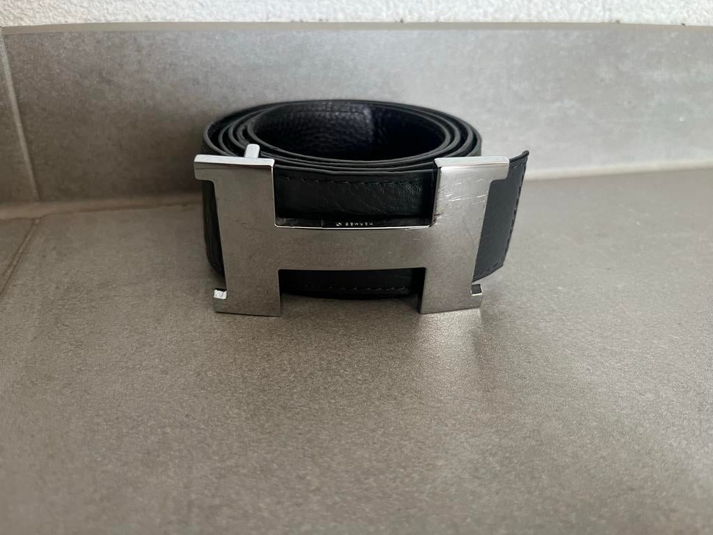 Hermes Riem Heren Grijs 118 cm, Kleding | Heren, Riemen en Ceinturen, Overige kleuren, Echt leder, Ophalen of Verzenden, 115 cm of meer