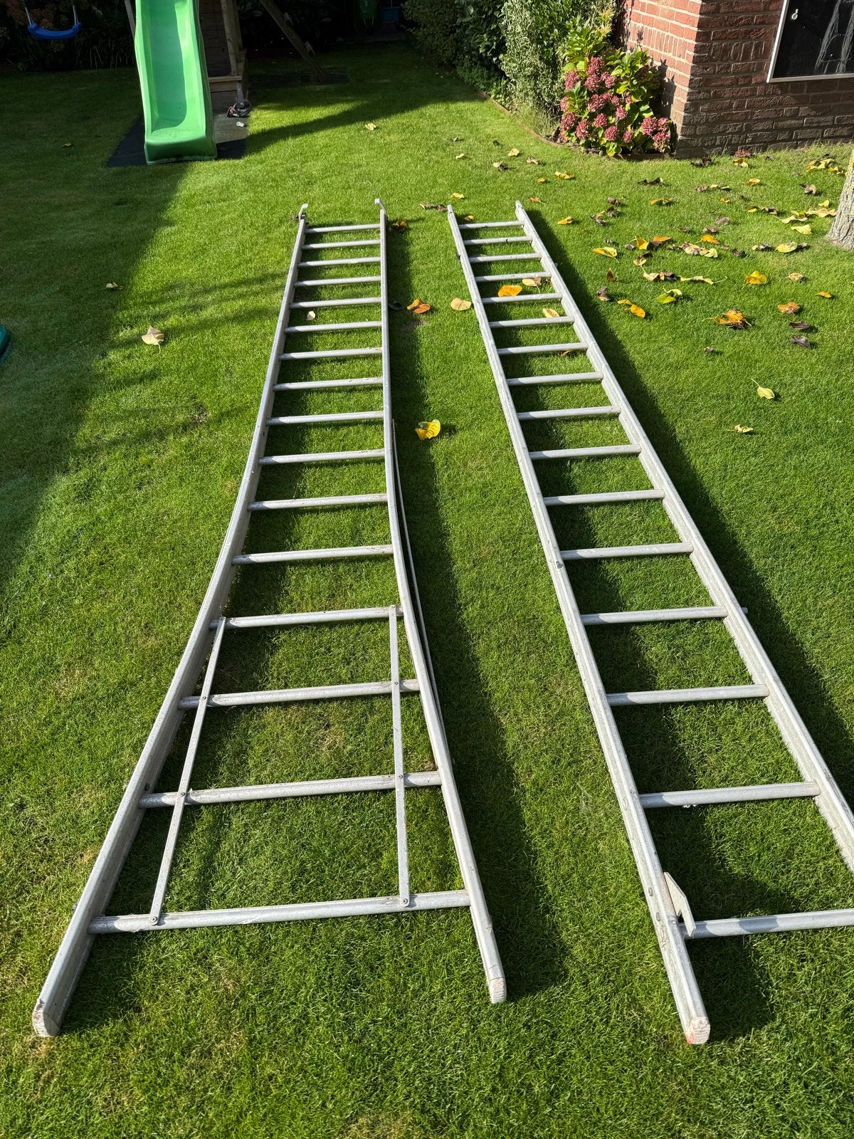 Lange Ladder 2x 4 meter -, Ophalen, Gebruikt, Ladder, 4 meter of meer