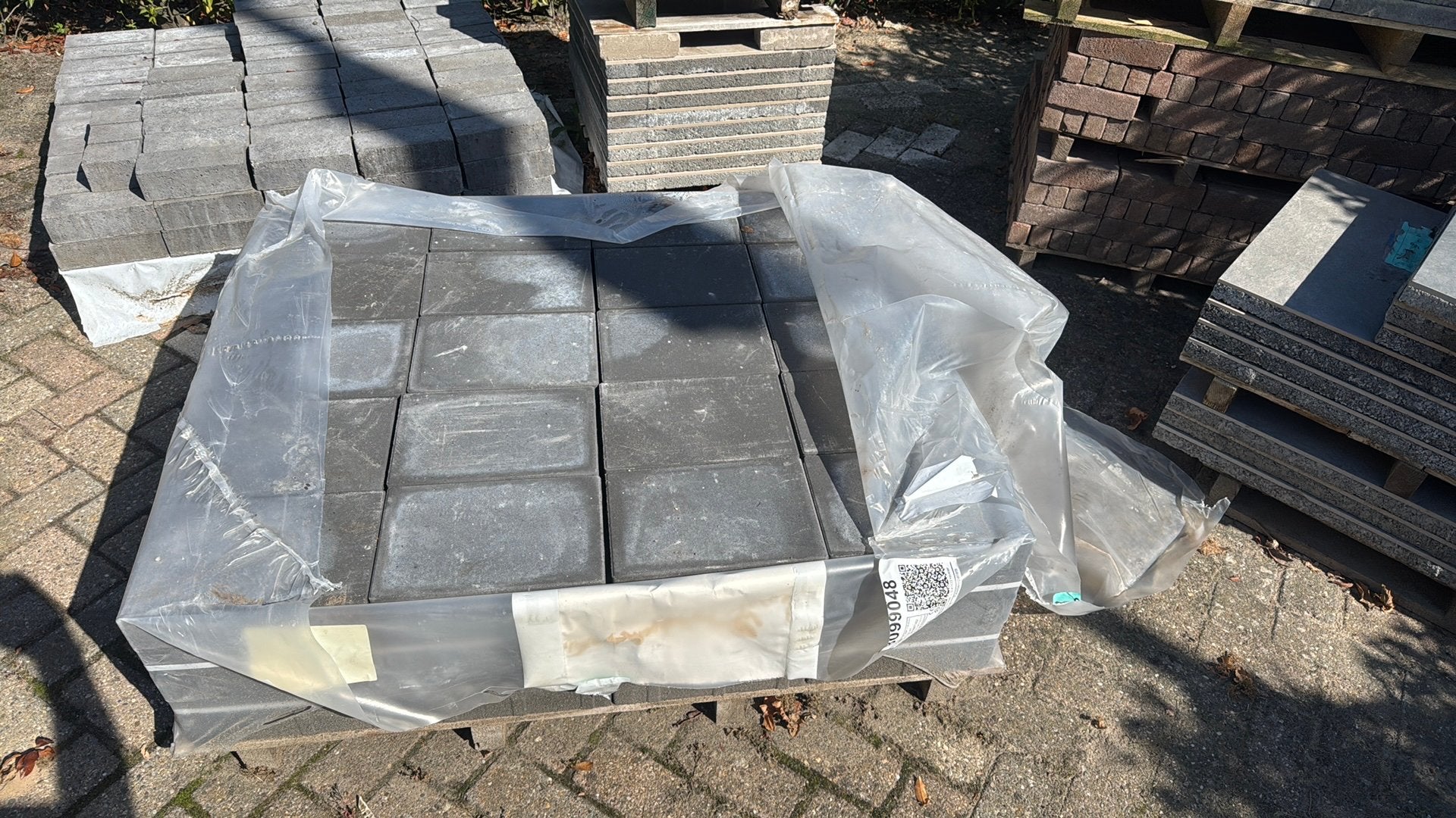 Steen 20x30x6 antraciet nieuw, Tuin en Terras, Tegels en Klinkers, Ophalen, Zo goed als nieuw, Beton, Terrastegels