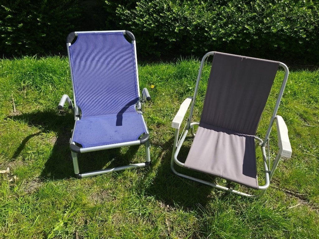 2x campingstoeltje voor camping, festival of visoever, Ophalen of Verzenden, Gebruikt, Campingstoel
