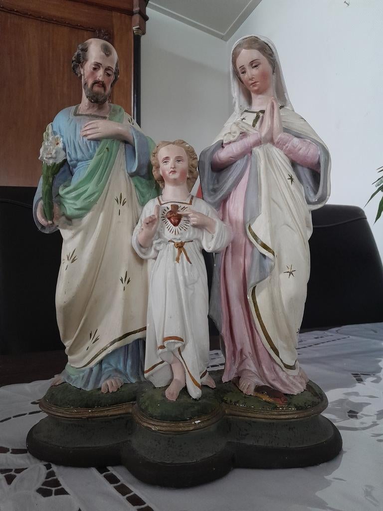 Heilige Familie Beeld - Jozef, Maria en Jezus, Antiek en Kunst, Antiek | Religie, Ophalen of Verzenden