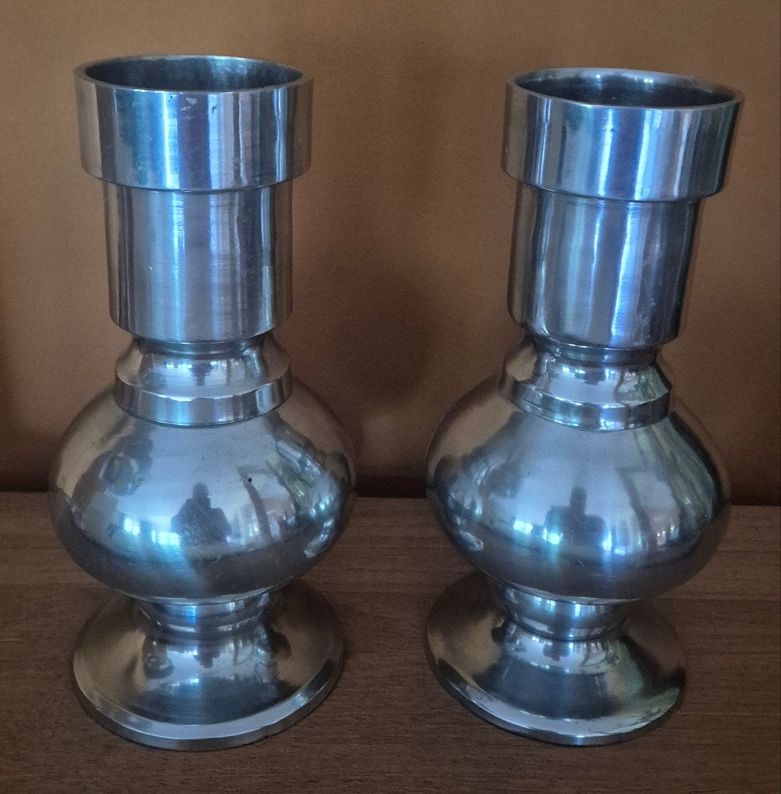 Set van 2 Brass & Boom kandelaars, Ophalen, Koper of Brons