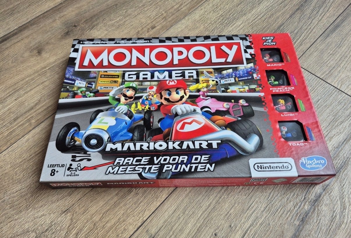 Monopoly Gamer Mario Kart - Hasbro - Gebruikt, Ophalen of Verzenden, Gebruikt
