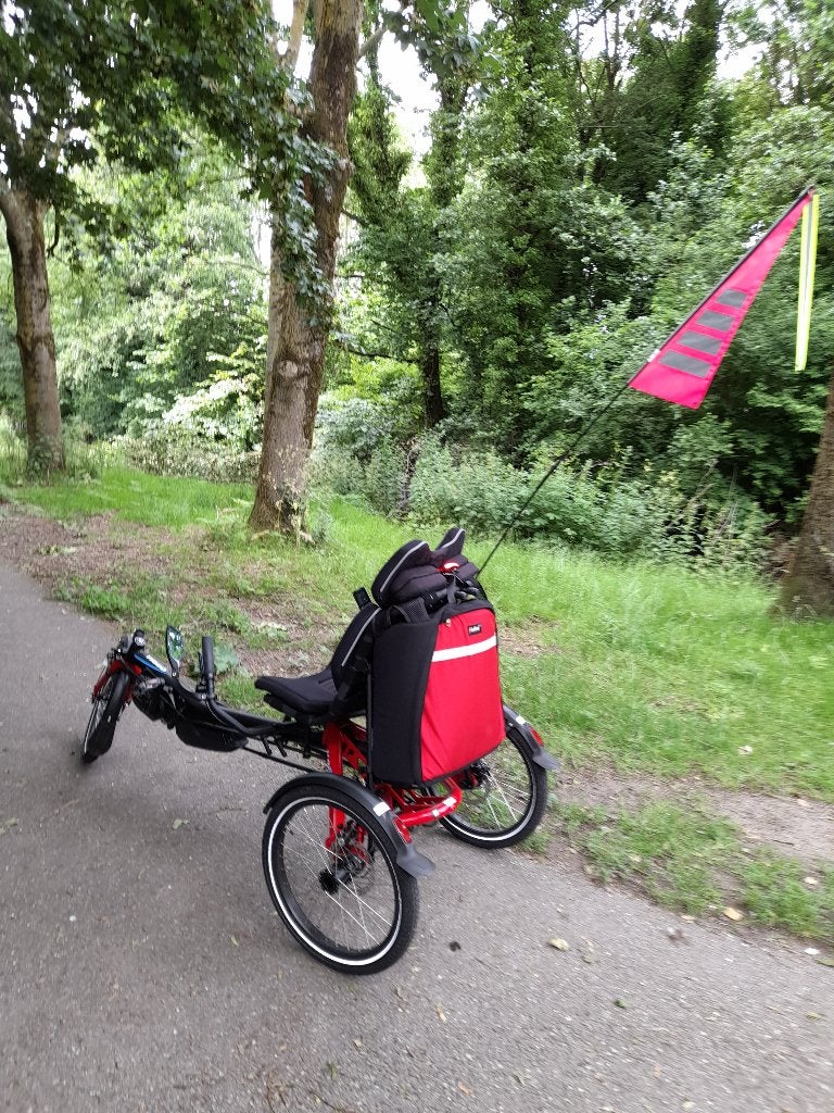 Hase Trigo Nexus driewielfiets met electrische ondersteuning, Fietsen en Brommers, Onderstuur, Zo goed als nieuw, Schijfrem, Ophalen
