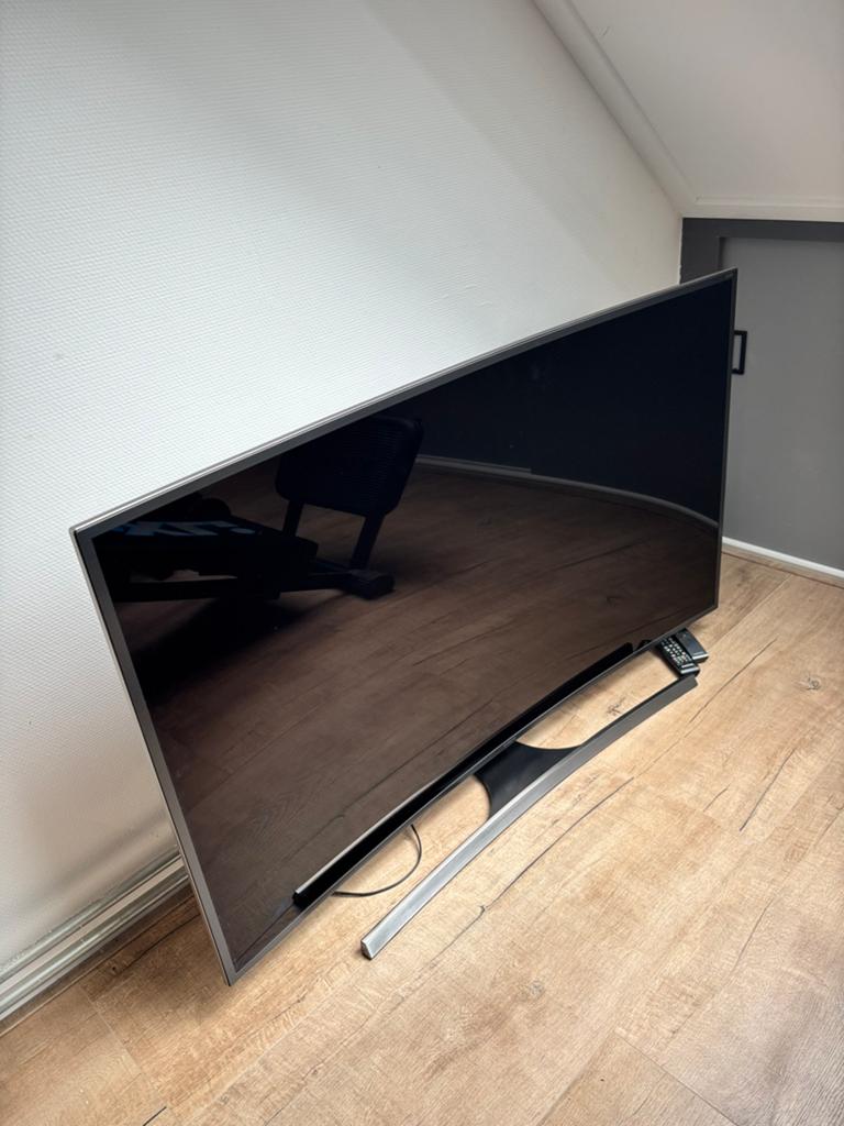 Samsung TV, Curved 55 Inch, Smart tv, LED, Ophalen of Verzenden, Zo goed als nieuw, 100 Hz
