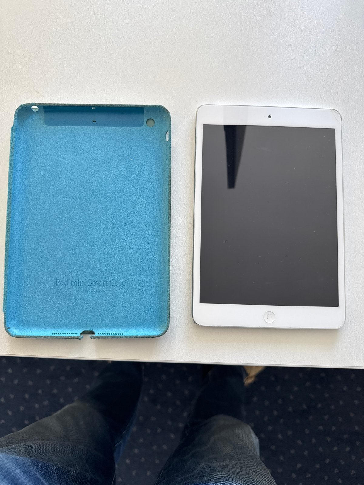 iPad Mini met Smart Case, Computers en Software, Ophalen, Gebruikt, Wit, 8 inch