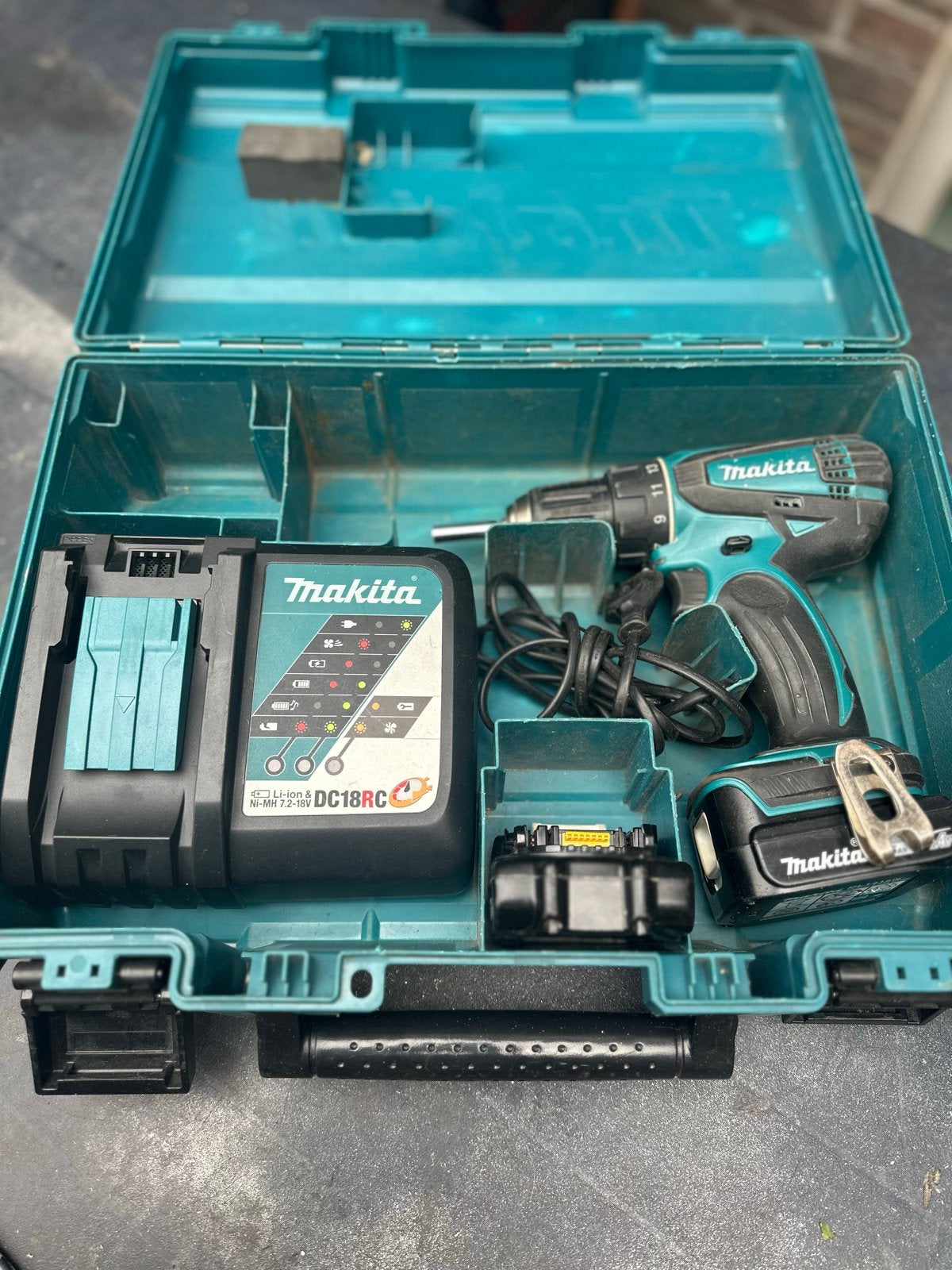 Makita Boor-/Schroefmachine Set 14.4V - Compleet & Krachtig, Ophalen of Verzenden, Gebruikt, Boor- en Schroefmachine
