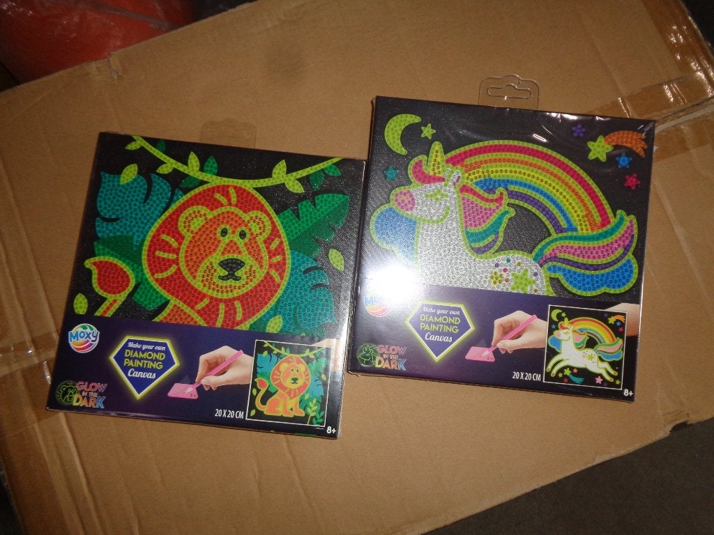 PARTIJ DIAMOND PAINTING CANVAS GLOW IN THE DARK, ., Nieuw, Ophalen of Verzenden, .
