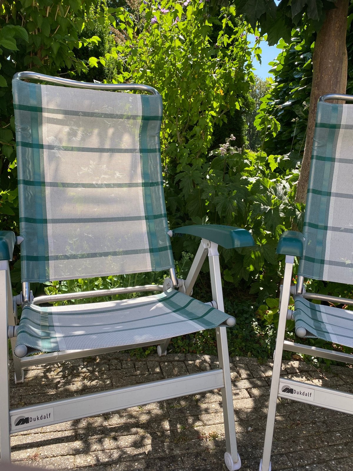 Set van 2 “Dukdalf” tuinstoelen., Ophalen, Gebruikt, Kunststof