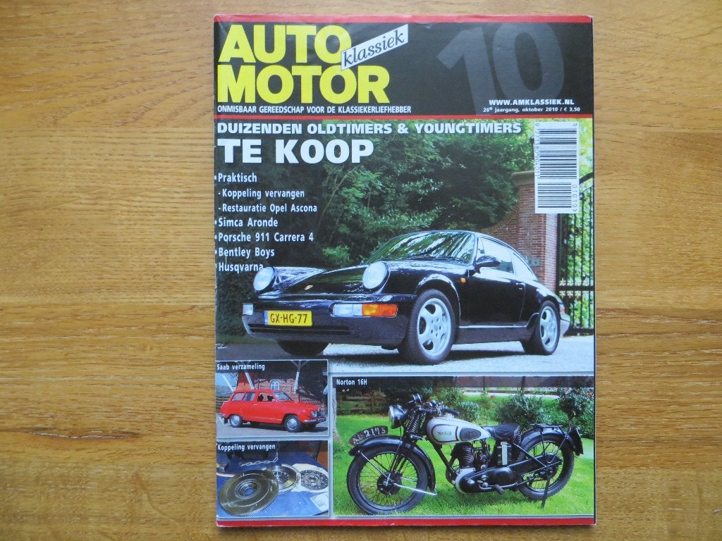 Auto Motor Klassiek 10 2010 Porsche 911 Saab Opel Ascona, Ophalen of Verzenden, Nieuw, Porsche