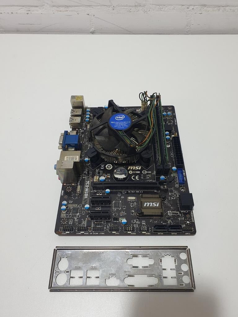 MSI H81M‑E34 + Intel Core i5‑4460 8GB DDR3 LGA1150 Micro‑ATX, ., DDR3, Ophalen of Verzenden, Zo goed als nieuw