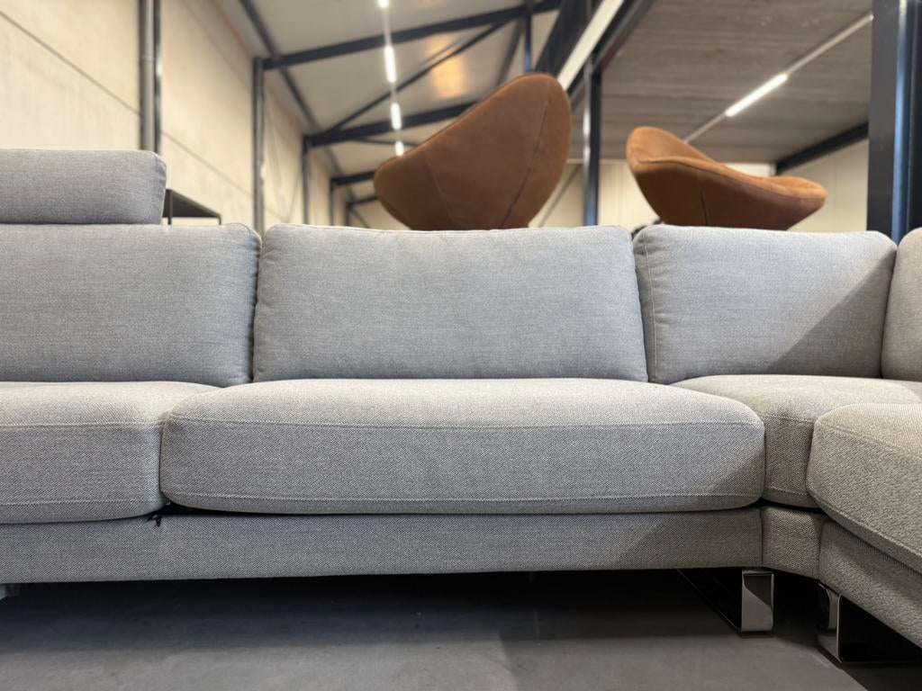 Nieuw Rolf Benz Ego Hoekbank Stof grijs Design Bank, Huis en Inrichting, Nieuw, Ophalen of Verzenden, Rolf Benz, Vierpersoons of meer