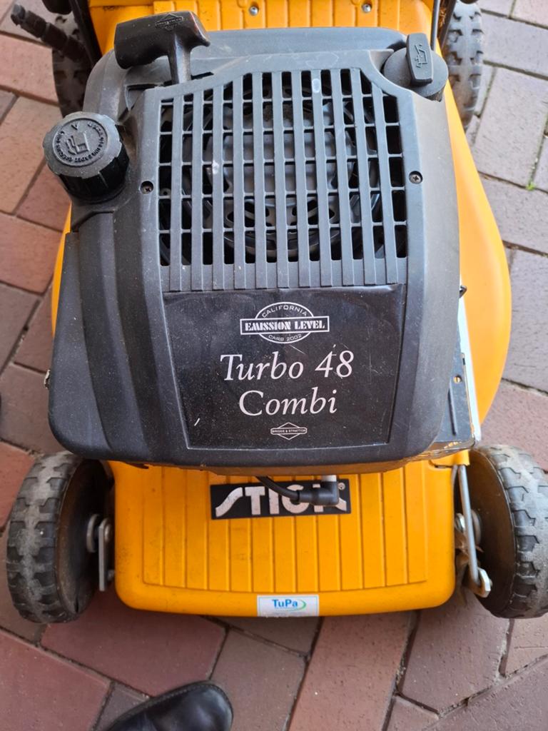Stiga Turbo 48 Combi Benzine Grasmaaier, Tuin en Terras, Grasmaaiers, Gebruikt, Benzine-grasmaaier, 40 t/m 49 cm, Cirkelmaaier