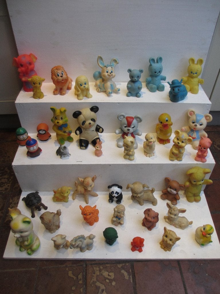 41 pieppoppetjes vintage piepfiguren jaren 60-70 (on)gemerkt, Antiek en Kunst, Antiek | Speelgoed, Ophalen of Verzenden
