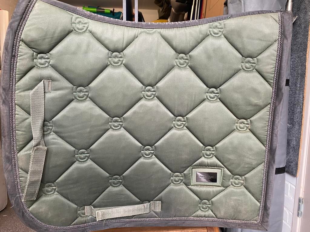 (Dressuur) Equestrian Stockholm donker groen pony, Ophalen, Gebruikt, Dressuurdekje, Cob (M)