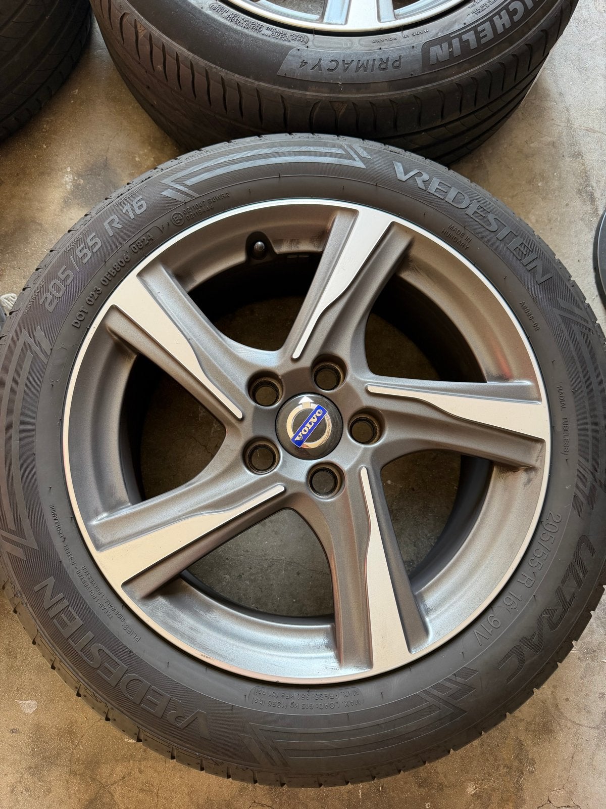 Volvo 16 inch velgen Vredestein Ultrac zomerbanden, Ophalen, Gebruikt, 16 inch, Banden en Velgen