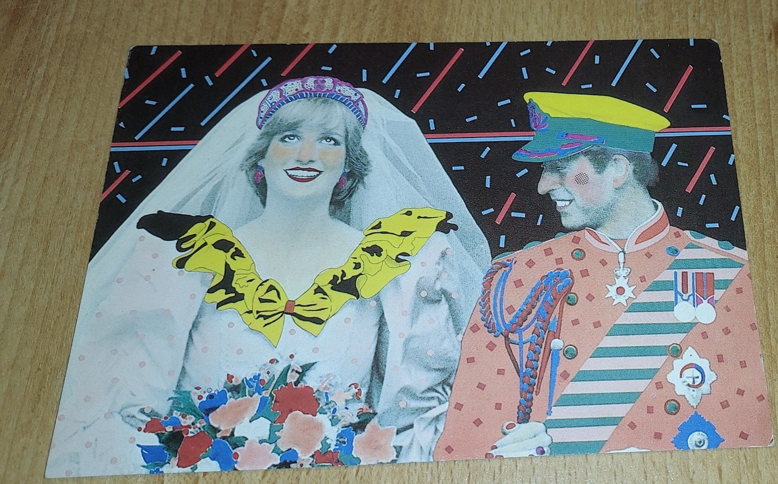 Vintage Kunstkaart Diana & Charles - Paul Koeleman / Art Unl, Verzamelen, Ophalen of Verzenden, 1980 tot heden, Ongelopen, Overige thema's