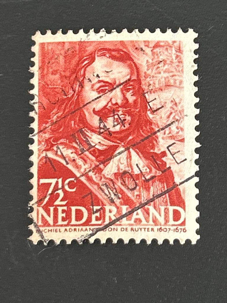 Nederlandse postzegel Michiel de Ruyter 7,5 cent, Ophalen of Verzenden, Na 1940, Gestempeld