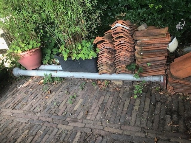 oude pilaren van gietijzer wegens overcompleet, Ophalen, Gebruikt
