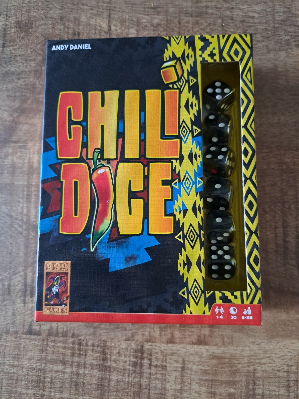 Chili Dice: Het pittige dobbelspel van 999 Games, Een of twee spelers, Ophalen of Verzenden, Zo goed als nieuw, 999 Games