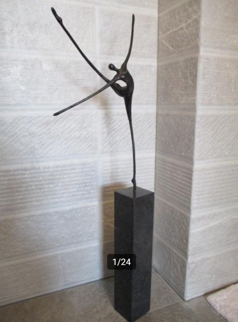 Balletdanseres; groot bronzen beeld van Jan Rutten, Antiek en Kunst, Kunst | Beelden en Houtsnijwerken, Verzenden, 50 - 100 cm