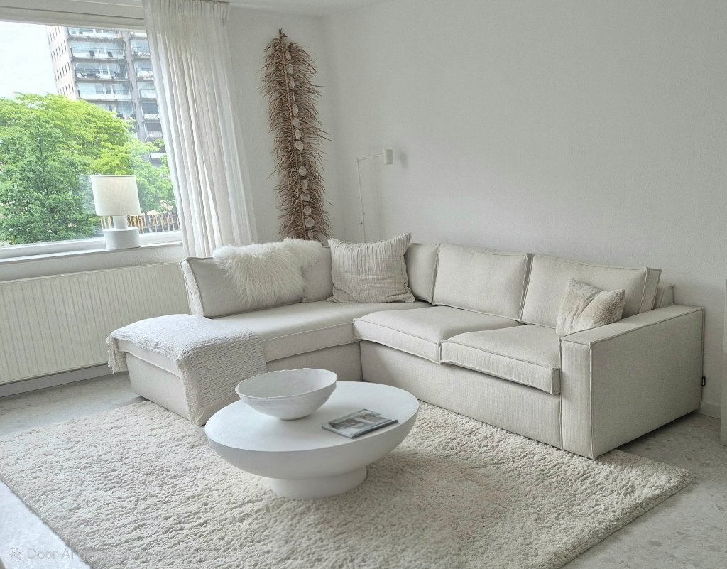 Woood Hoekbank zand / beige Japandi VT Wonen Loods 5 (links), Huis en Inrichting, Ophalen, 250 tot 300 cm, Robuust landelijk woontheater landelijke aura boho wabisabi Fest
