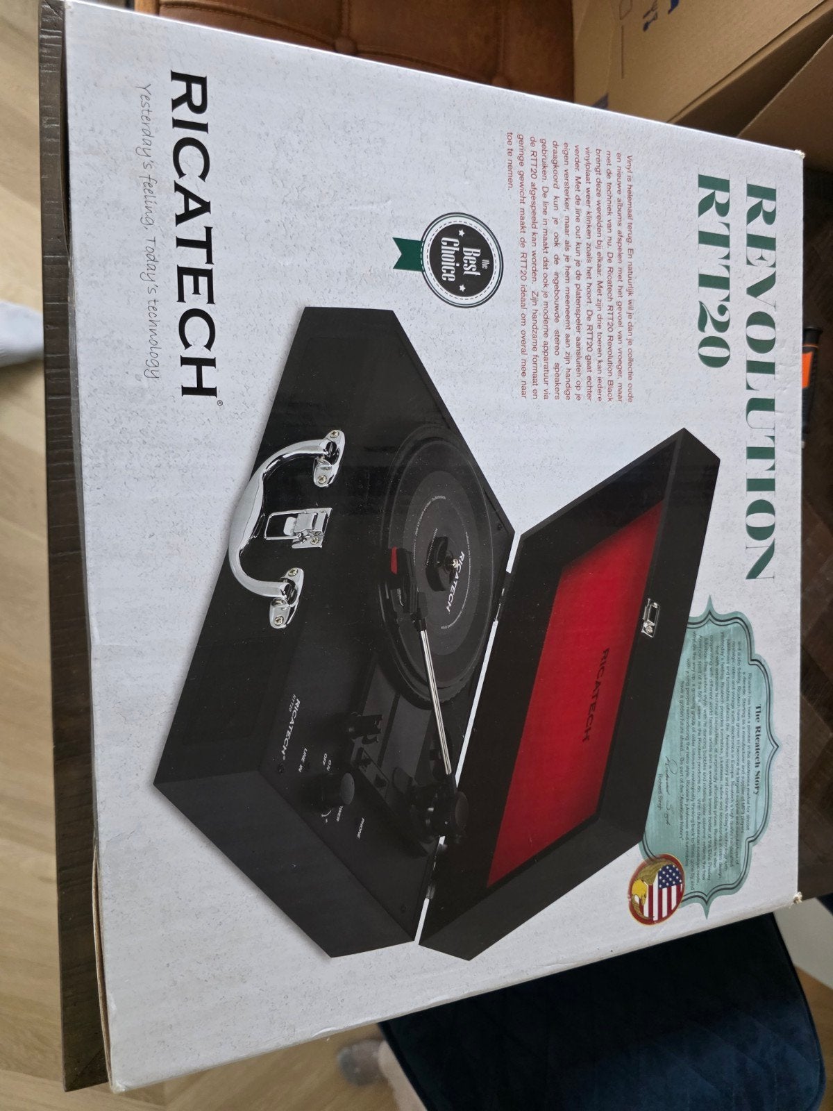 Ricatech RTT20 Revolution Platenspeler Zwart, Ophalen