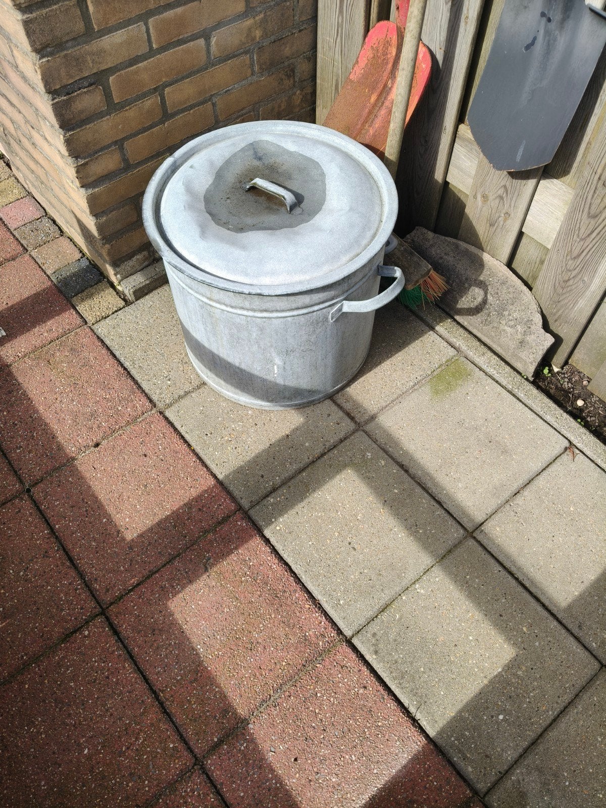 ouderwetse zinken wastobbe, Ophalen, Gebruikt, Grijs, Brocante