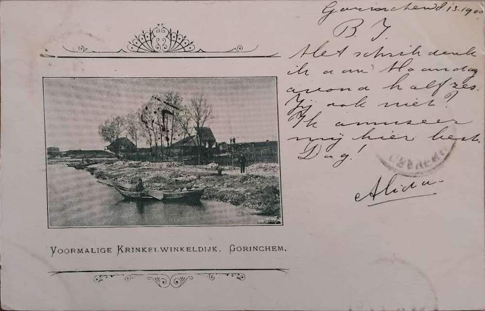 Gorinchem 1900 – Voormalige Krinkelwinkeldijk, Verzenden, Voor 1920, Gelopen, Zuid-Holland