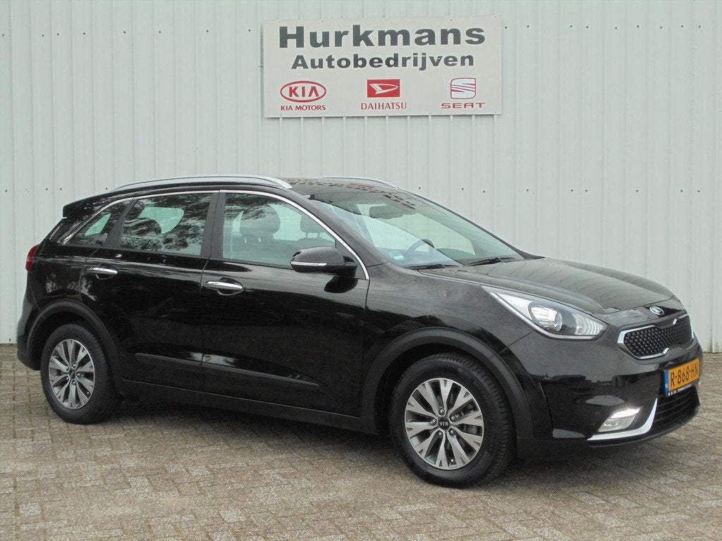 Kia Niro 1.6 GDi HYBRID AUTOMAAT 99.091 KM TOP ONDERHOUDEN, Auto's, Kia, Automaat, Gebruikt, Leder en Stof, Zwart
