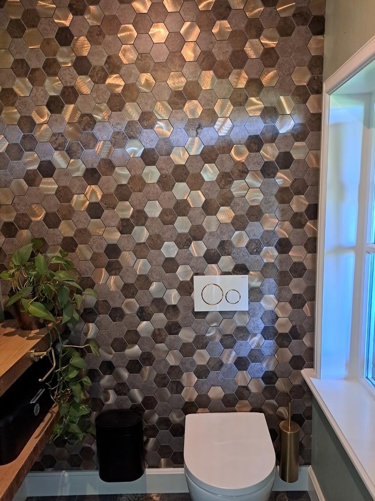 Zelfklevende Mozaïek Steenstrip Hexagon Koper Large

29,2x25, Doos, Ophalen of Verzenden, Minder dan 40 cm, Nieuw