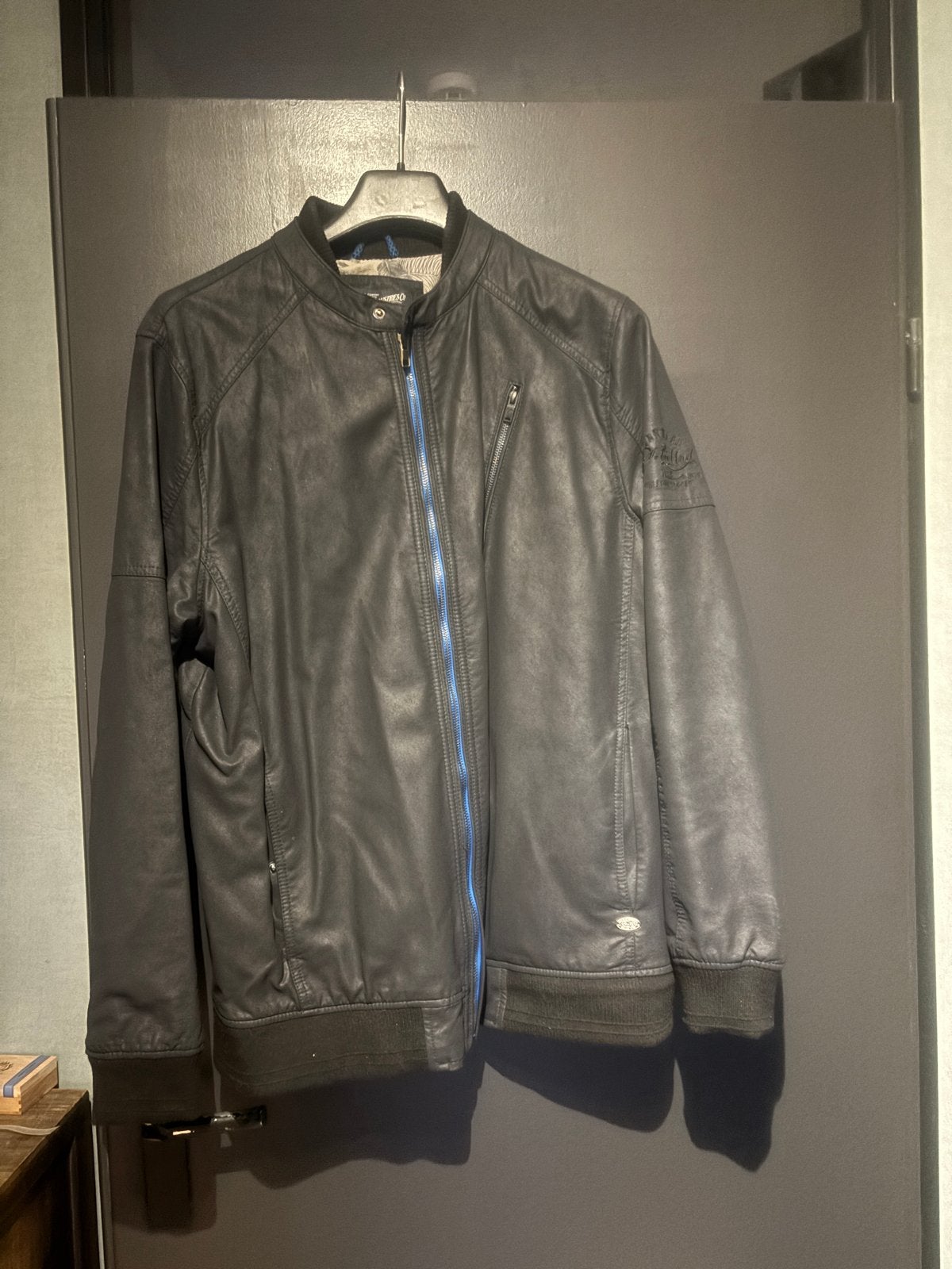 Petrol Industries Co. Zwart Leren Bomberjack - Maat 2XL, Ophalen of Verzenden, Zo goed als nieuw, Maat 56/58 (XL), Zwart