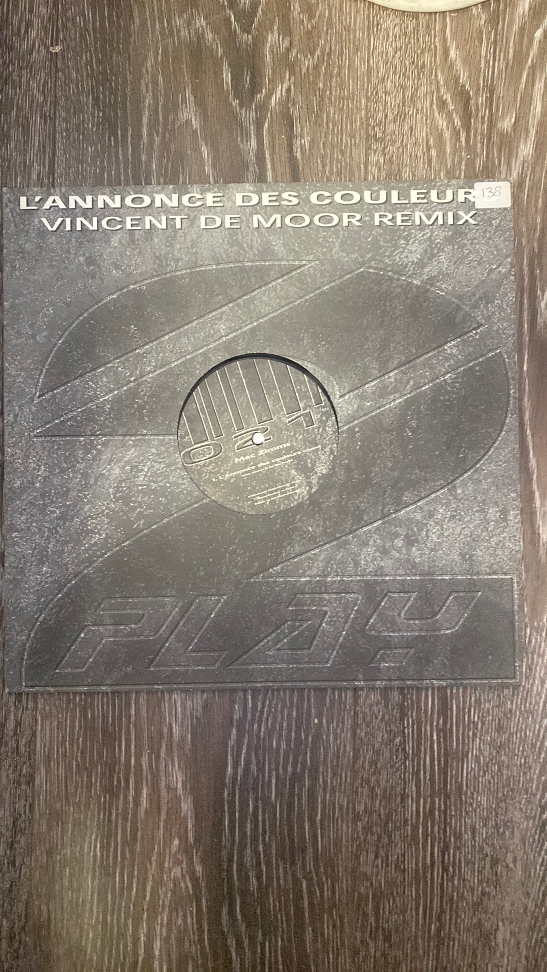 MAC ZIMMS;L’Annonce des couleurs, Cd's en Dvd's, Vinyl | Dance en House, Trance, Originele persing, Ophalen of Verzenden, Zo goed als nieuw