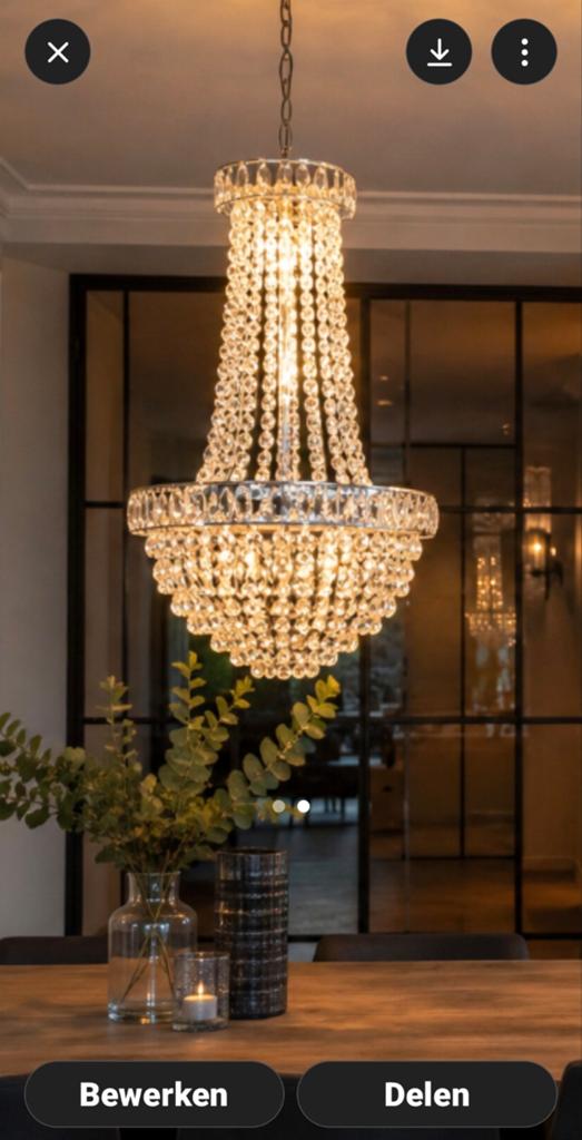 2 zak kroonluchters van kristal, Huis en Inrichting, Lampen | Kroonluchters, Ophalen