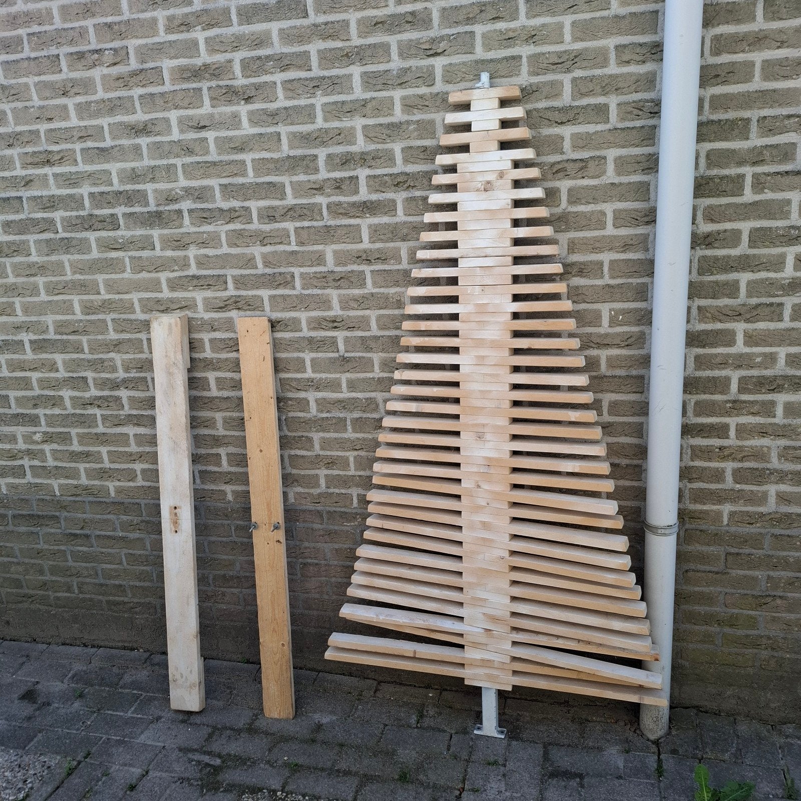 Unieke sfeervolle en duurzame houten kerstboom., Doe-het-zelf en Verbouw, Hout en Planken, Ophalen of Verzenden, Zo goed als nieuw
