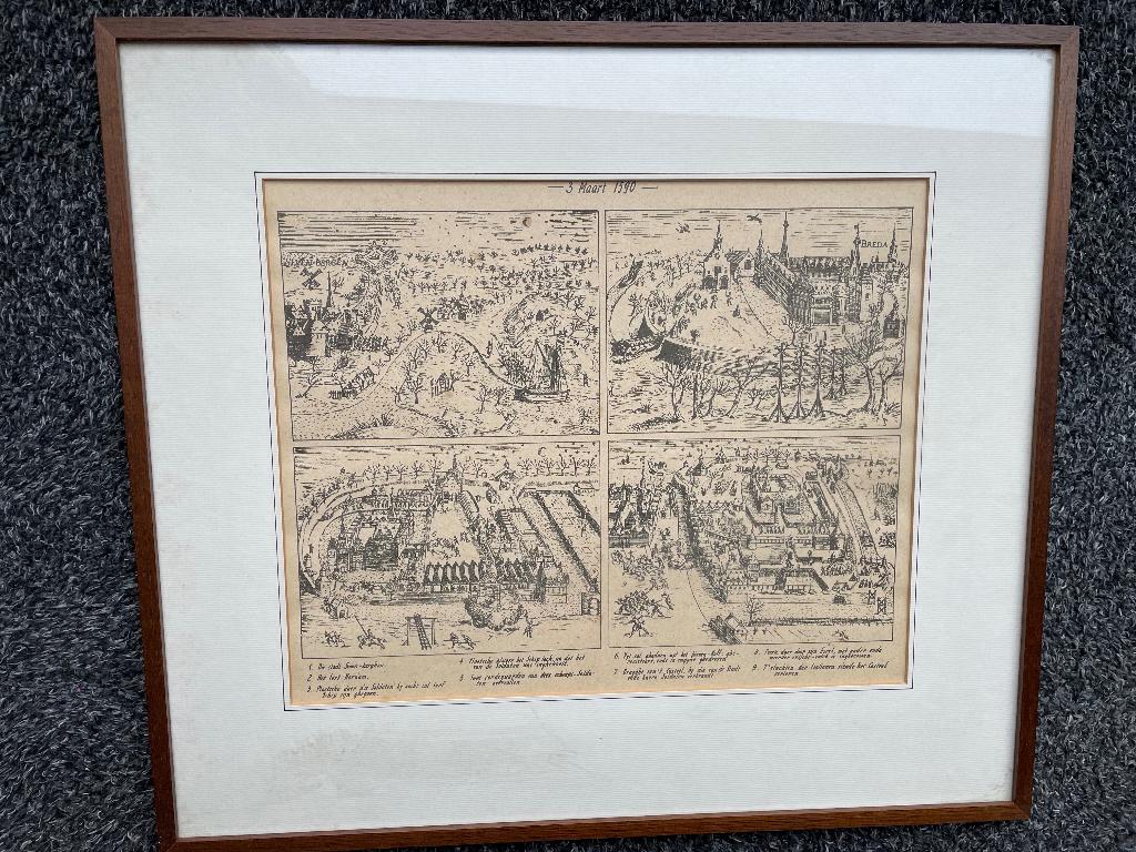 Gravure “Turfschip van Breda”, Ophalen of Verzenden
