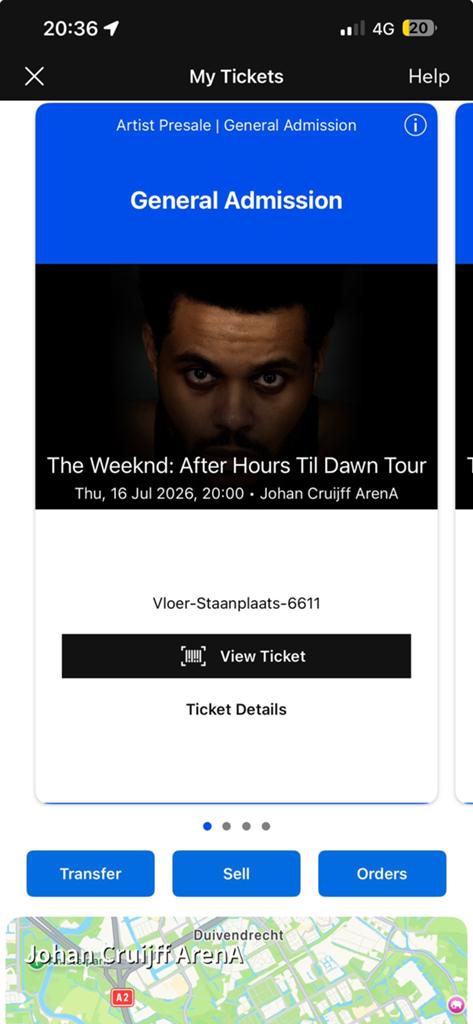 2x The Weeknd Staanplaatsen 16 Juli, Twee personen, Juli