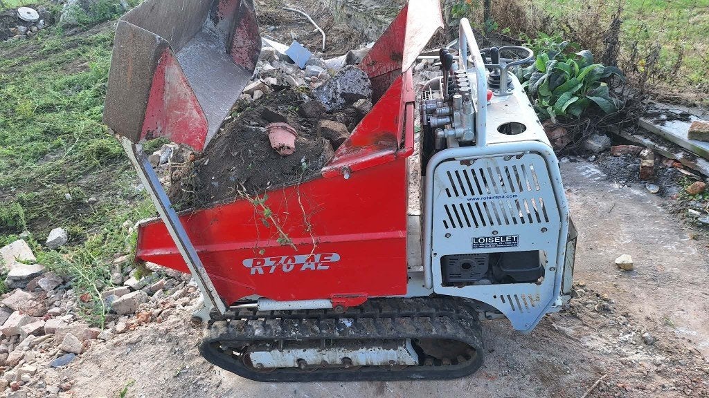 Rotair r 70 rupsdumper, Tuin en Terras, Ophalen, Gebruikt, Benzine, Liggend